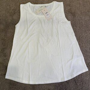 NWT Masai Copenhagen Elisa Crewneck Tank Top Cream Ivory Large L A-Shape